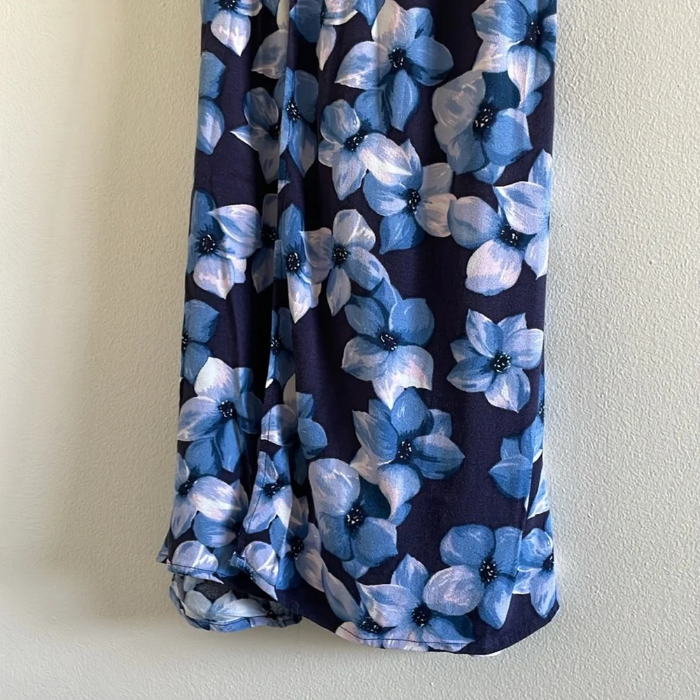 Reformation Talia Midi Wrap Dress‎ Women’s Size 2 Floral Blue Adjustable Strap - Picture 6 of 9